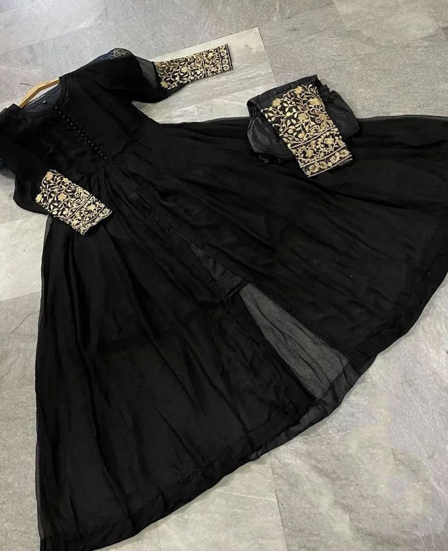 Both Sided Embroidered on Sleeves & Trouser 2PCs