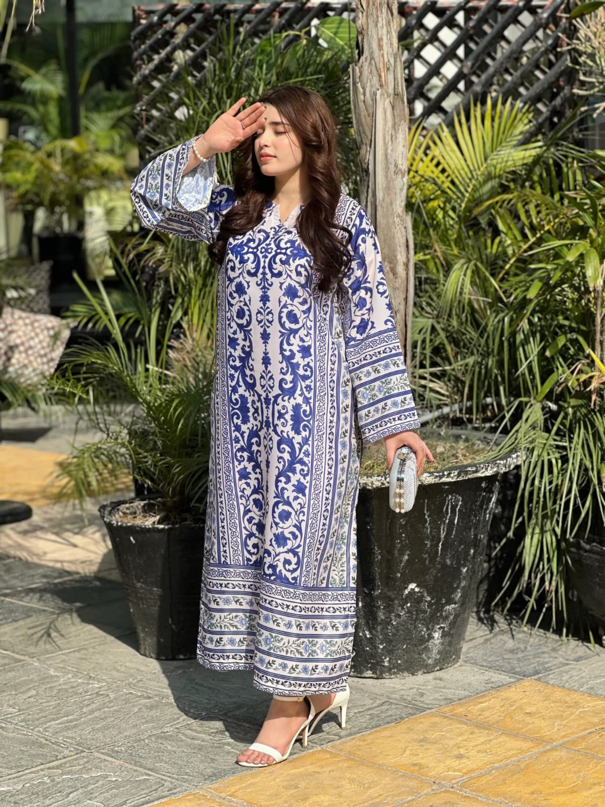 Aiza Kaftaan – Printed 2-Piece Dress
