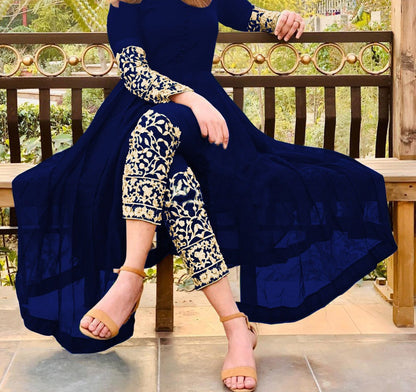 Both Sided Embroidered on Sleeves &amp; Trouser 2PCs