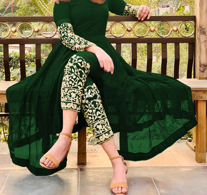 Both Sided Embroidered on Sleeves &amp; Trouser 2PCs