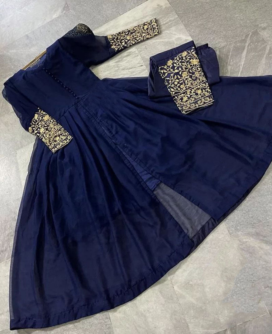 Both Sided Embroidered on Sleeves &amp; Trouser 2PCs