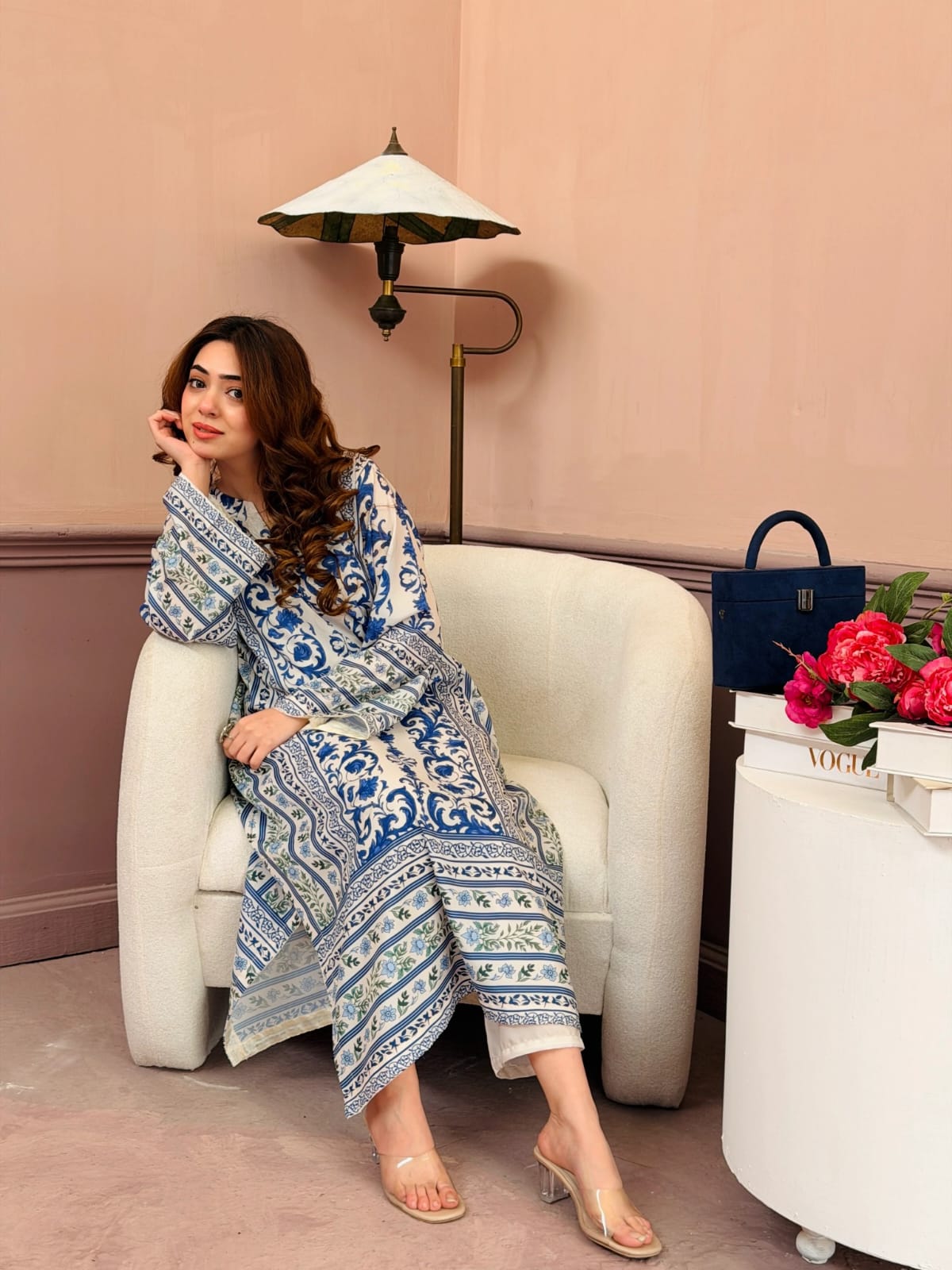 Aiza Kaftaan – Printed 2-Piece Dress