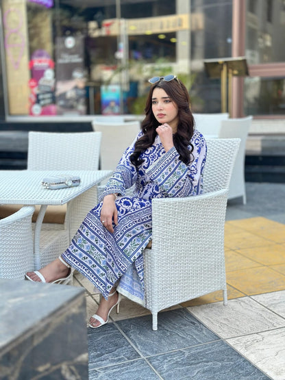 Aiza Kaftaan – Printed 2-Piece Dress