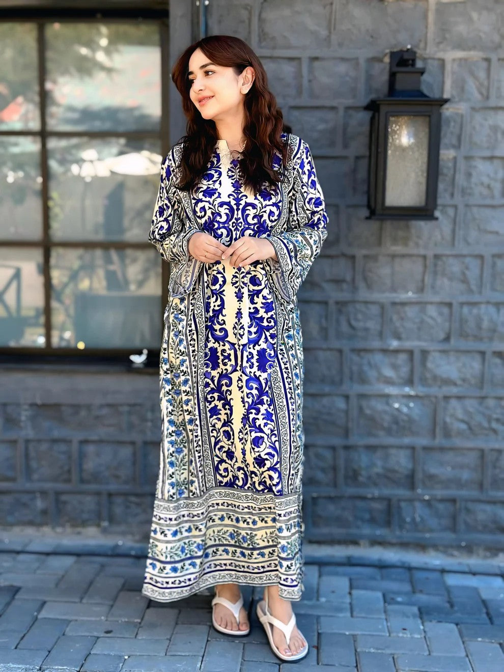 Aiza Kaftaan – Printed 2-Piece Dress