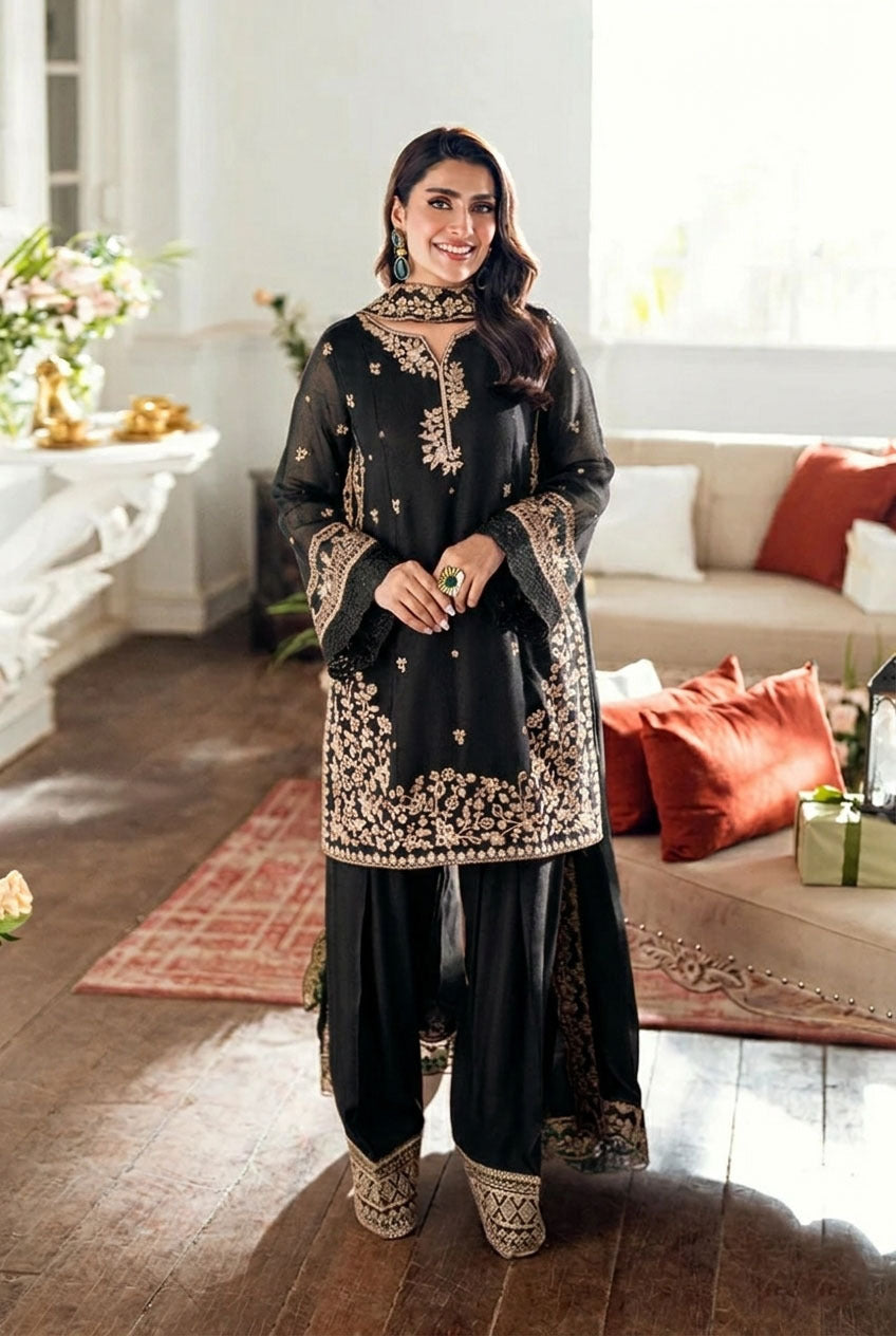 Heavy Embroidered  Eid Trending Farshi Shalwar