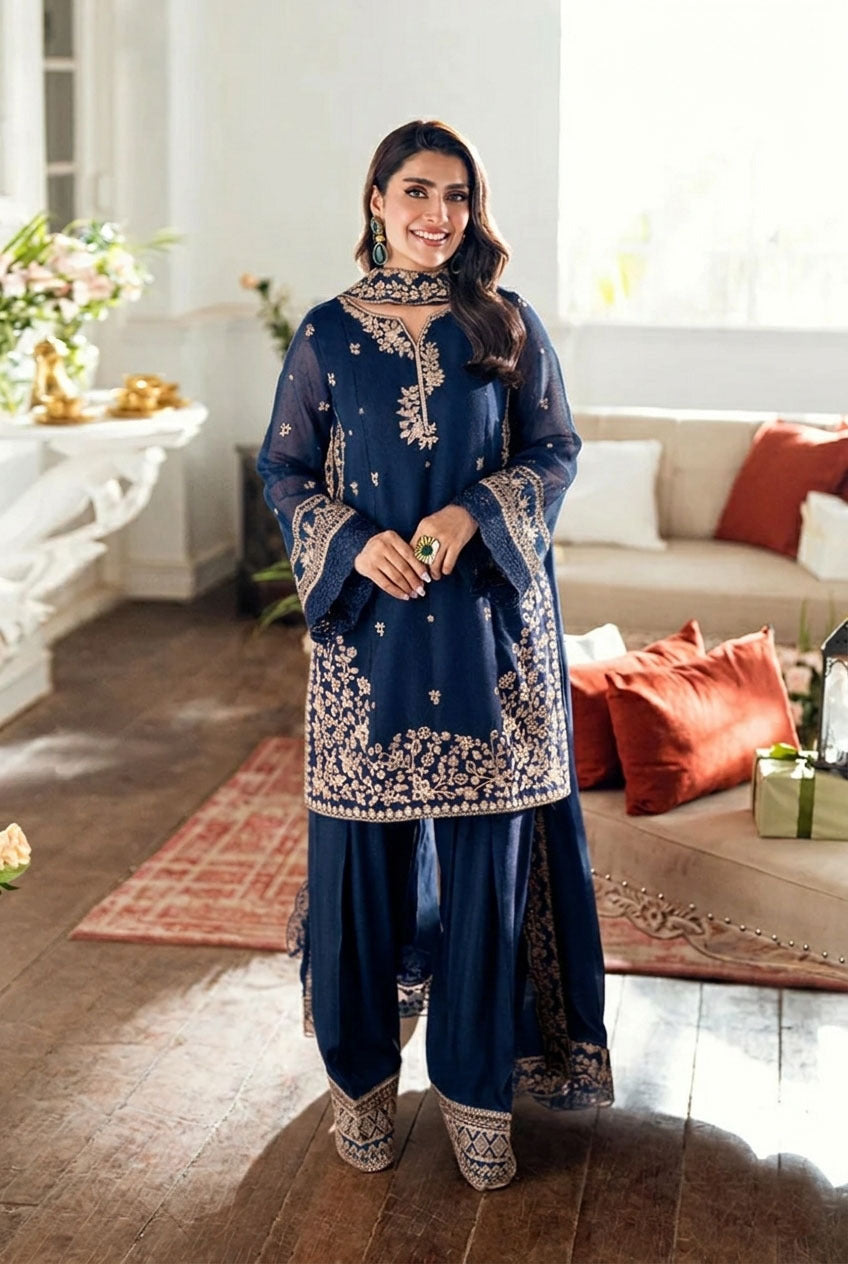 Heavy Embroidered  Eid Trending Farshi Shalwar